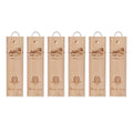 Wooden Wine Gift Boxes, Pack of 6 - Single Bottle, Pull-Out Lid