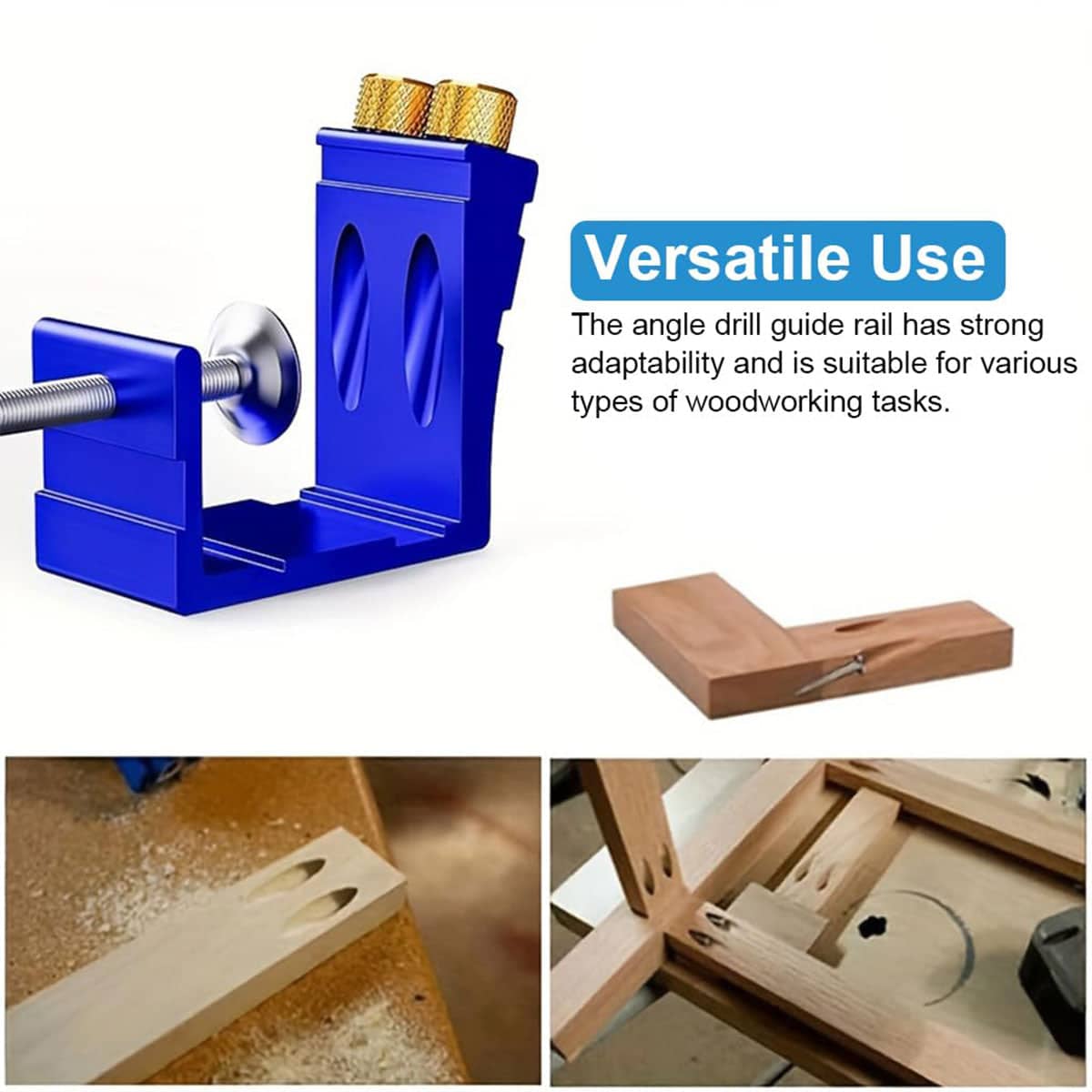 Woodworking 15 Degree Pocket Hole Jig Drill Guide Locator - view 5