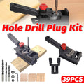 Woodworking Dowel Jig Drilling Positioning Fixture, 39 Piece DIY Tool Set