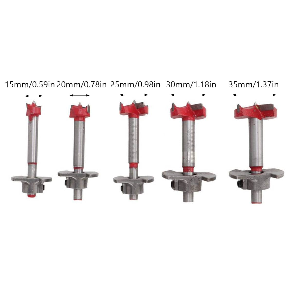 Woodworking Hole Saw Set Pack of 5, 15 to 35 mm for Wood and Plasterboard - view 3