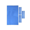 Worsted Billiard Pool Table Cloth Set 7 Piece with Felt Strips - Small 7ft, Blue