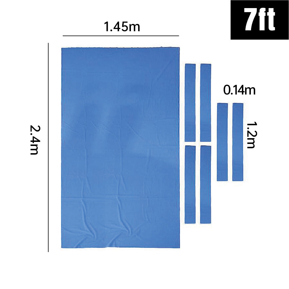 Worsted Billiard Pool Table Cloth Set 7 Piece with Felt Strips - Small 7ft, Red - view 5