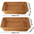 Woven Imitation Rattan Serving Tray - 35 x 25 x 7 cm - view 4