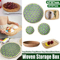 Woven Rattan Serving Tray for Kitchen and Desktop - Rectangular Tray with Rim Handles - view 2