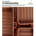 Woven Rattan Suitcase Storage Box with Lid for Home Office - view 5