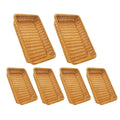 Woven Storage Baskets Set of 6, Rectangular PP Rattan Style Organisers - view 2