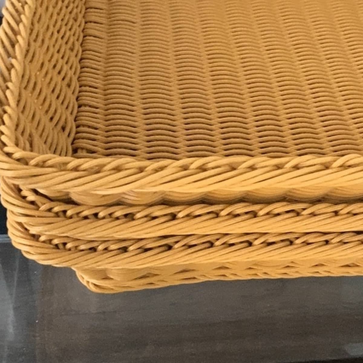 Woven Storage Baskets Set of 6, Rectangular PP Rattan Style Organisers - view 5