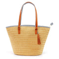 Woven Straw Beach Tote Bag with Tassel Pendant, Summer Handbag for Women - view 2