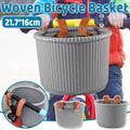 Woven-Style Handlebar Bike Basket for Small Bicycles - Grey