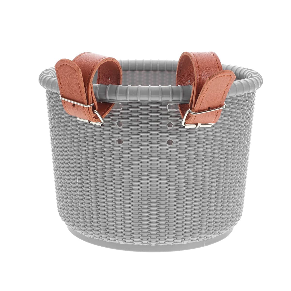 Woven-Style Handlebar Bike Basket for Small Bicycles - Grey - view 2