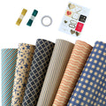 Wrapping Paper Gift Paper Thick Durable for Birthday Holiday - Stripe and Wave Design Set 3