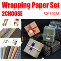 Wrapping Paper Gift Paper Thick Durable for Birthday Holiday - Stripe and Wave Design Set 3 - view 2