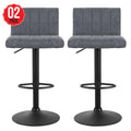 Artiss Gaslift Swivel Bar Stool Grey 2 Pack - SuperSaverAU - view 1