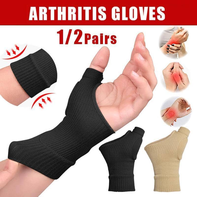 Wrist and Thumb Support Compression Glove - Black, Single Pair - view 2