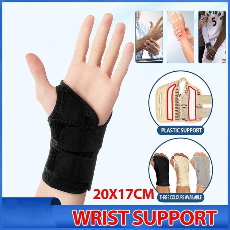 Wrist Brace with Steel Splint for Left Hand, Night Wrist Support - Grey - view 2