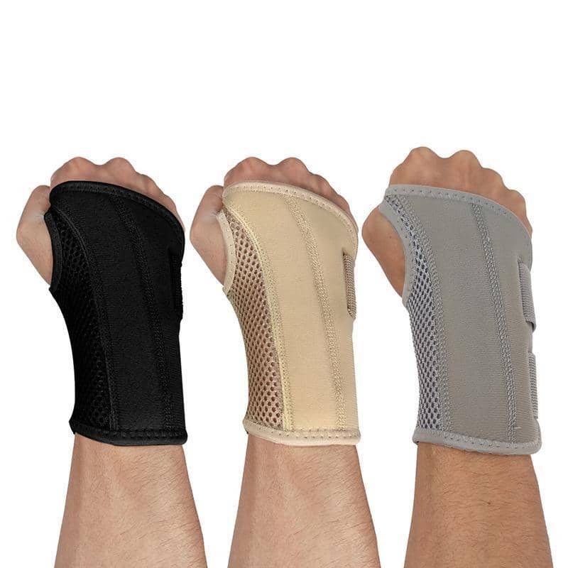 Wrist Brace with Steel Splint for Left Hand, Night Wrist Support - Grey - view 3