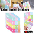 Writable Index Label Stickers, 40 Sheets - Pastel Colours for Journals