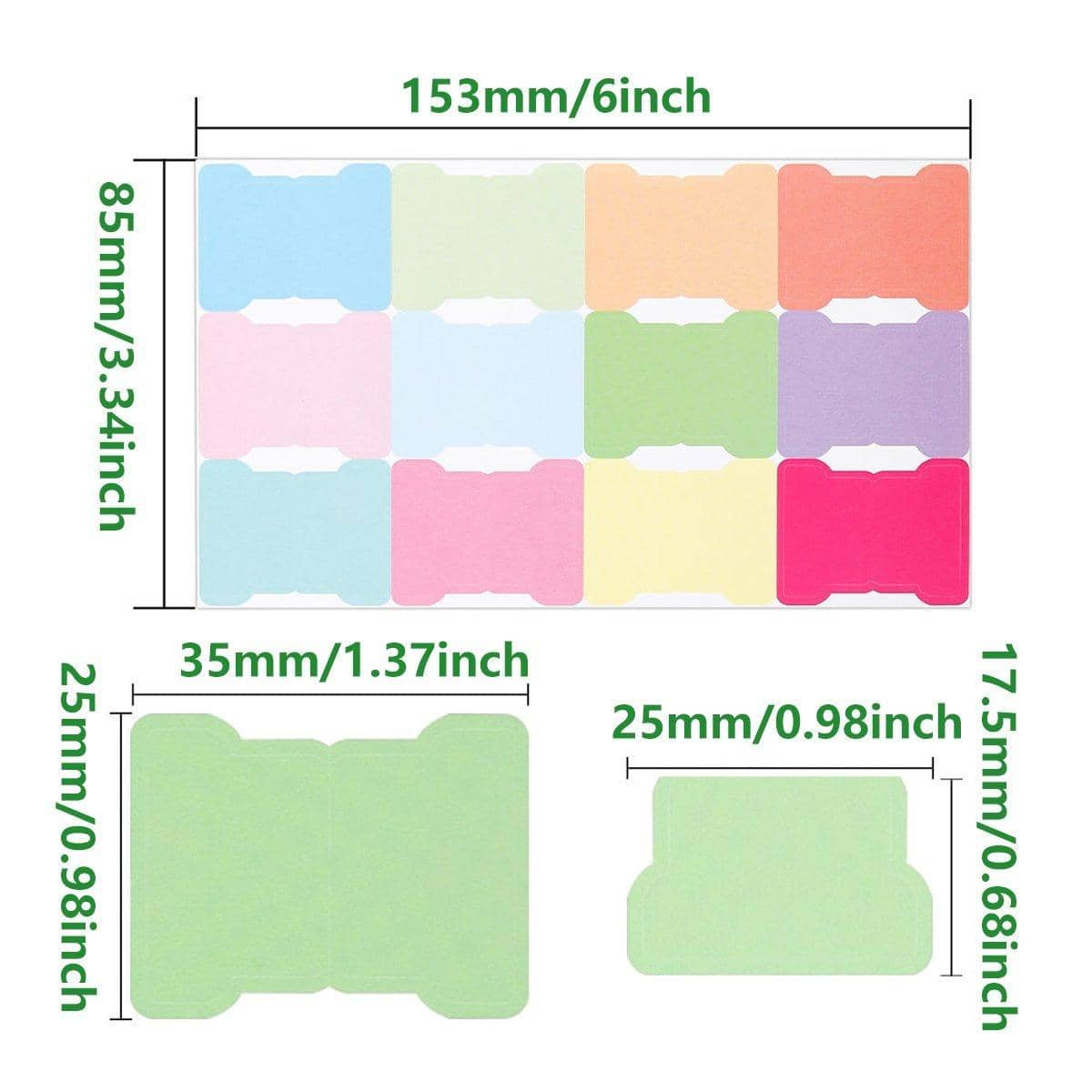 Writable Index Label Stickers, 40 Sheets - Pastel Colours for Journals - view 3