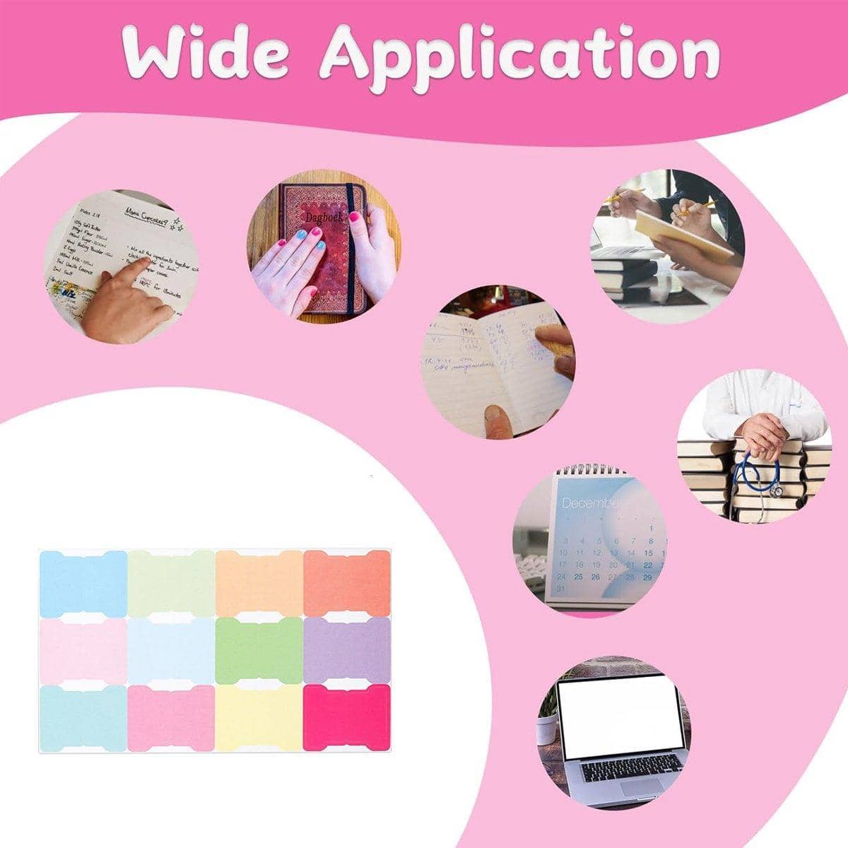 Writable Index Label Stickers, 40 Sheets - Pastel Colours for Journals - view 5