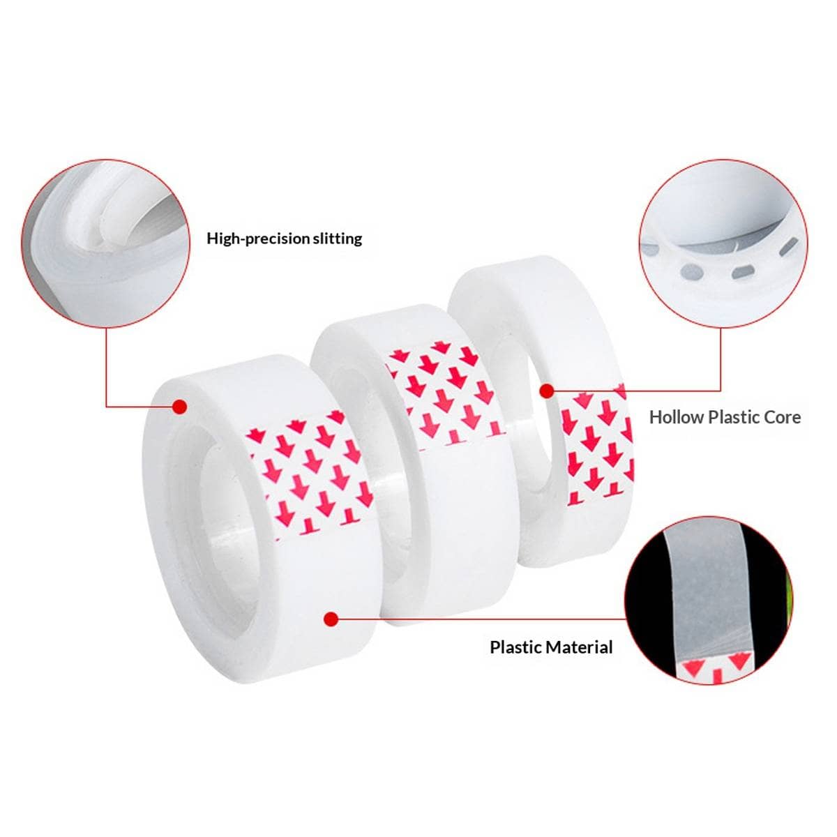 Writable Invisible Tape Hand Tear Rolls, 36 Pack - 1.2 cm x 25 m - view 4