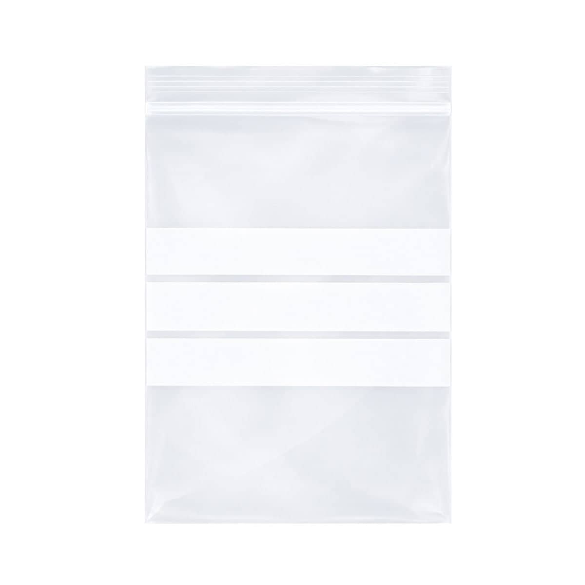 Writable Zip Seal Food Storage Bags, Pack of 100 - 16 x 24 cm