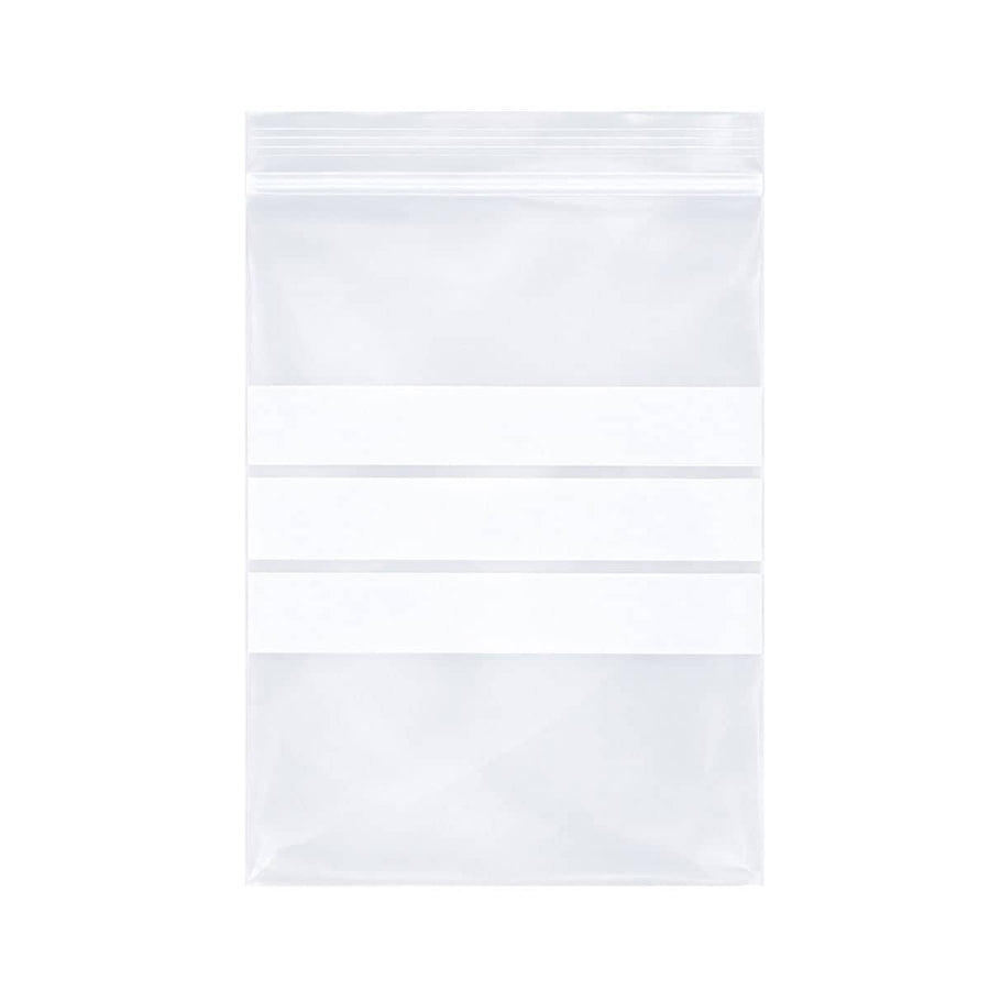 Writable Zip Seal Food Storage Bags, Pack of 100 - 16 x 24 cm