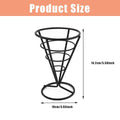 Wrought Iron Cone Snack Rack for Fries and Chips - Black, Pack of 2 - view 3