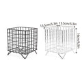 Wrought Iron Wire Storage Basket for Desktop and Cosmetics - Silver - view 4