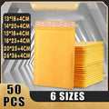 Yellow Bubble Mailers, Pack of 50 - 15 x 18 cm with 4 cm Extension - view 2