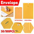 Yellow Kraft Paper Envelopes with Metal Clasp, 120 Gsm - 22.9 x 15.2 cm, Pack of 100 - view 2