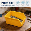 Yellow Plastic Parts Bins, 5 Pack, 14 x 10.5 x 7.5 cm