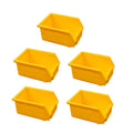 Yellow Plastic Parts Bins, 5 Pack, 14 x 10.5 x 7.5 cm - view 2
