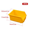 Yellow Plastic Parts Bins, 5 Pack, 14 x 10.5 x 7.5 cm - view 3