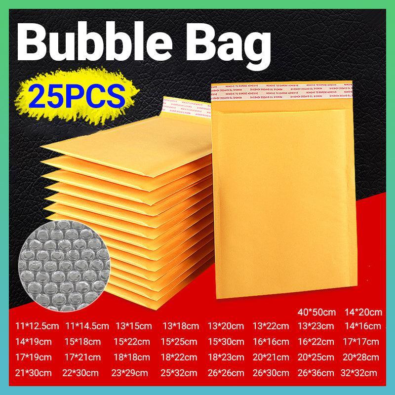 Yellow Poly Bubble Mailers - 15 x 18cm, Pack of 25 - view 2