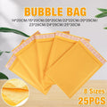 Yellow Poly Bubble Mailers, Pack of 25 - 15 x 20 cm - view 2