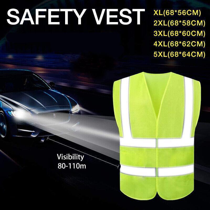 Yellow Reflective High Visibility Safety Vest - Size 4XL (68 x 62 cm) - view 2