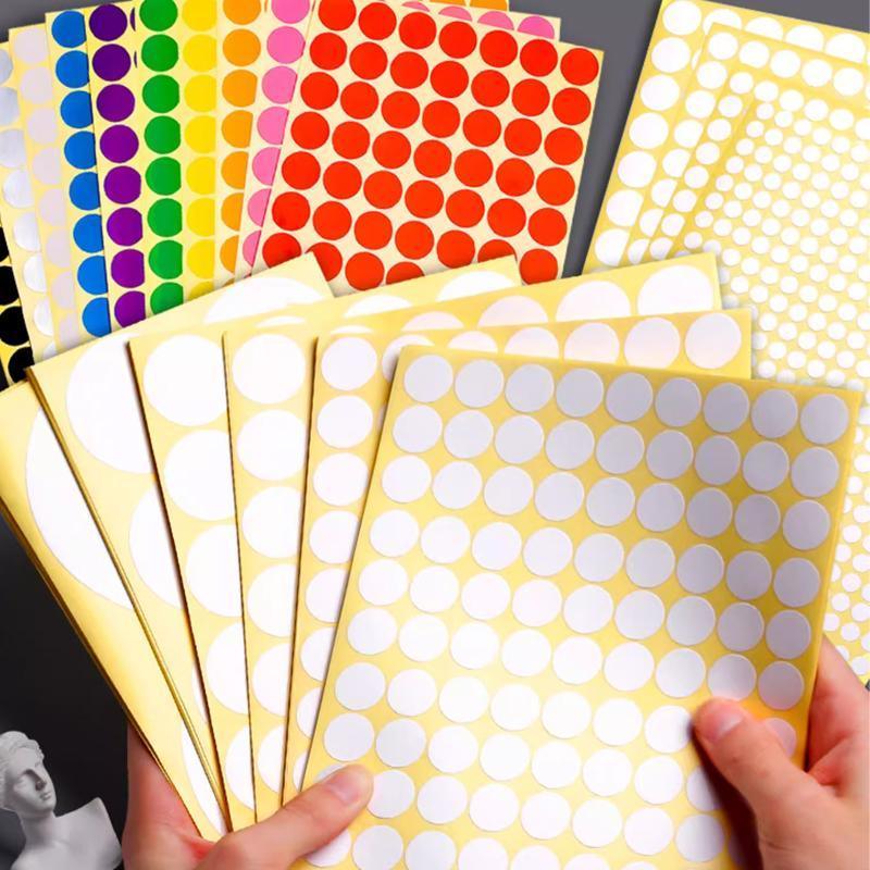 Yellow Round Dot Stickers - 100mm, 2 Dots, 1 Sheet - view 4