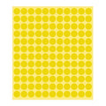 Yellow Round Dot Stickers - 13mm, 132 Dots, 1 Sheet