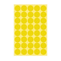 Yellow Round Dot Stickers - 25mm, 40 Dots, 1 Sheet