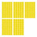 Yellow Round Dot Stickers - 25mm, 40 Dots, 5 Sheets