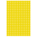 Yellow Round Dot Stickers - 8mm, 260 Dots, 1 Sheet