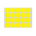 Yellow Sticker Dots Round Adhesive Paper Labels - 50mm, 40 Dots
