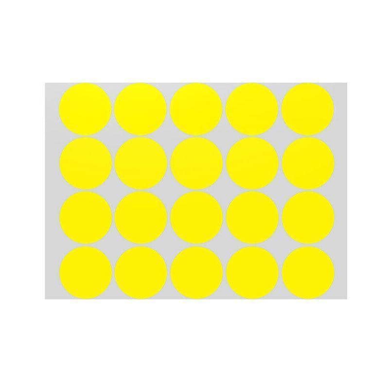 Yellow Sticker Dots Round Adhesive Paper Labels - 8mm, 3900 Dots