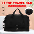 Yoga Fitness Bag - Large Travel Gym Bag, Black