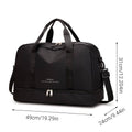 Yoga Fitness Bag - Large Travel Gym Bag, Black - view 3