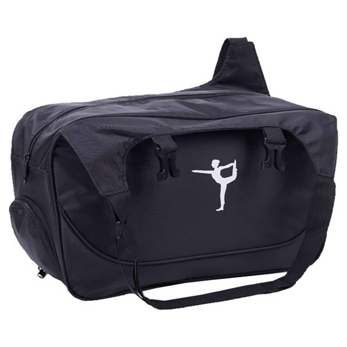 Yoga Mat Bag with Zip Closure and Shoulder Strap, 48 x 24 x 16 cm - Black