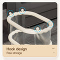 Yoga Mat Storage Rack Durable Plastic Organiser with Wheels and Hooks - White - view 5