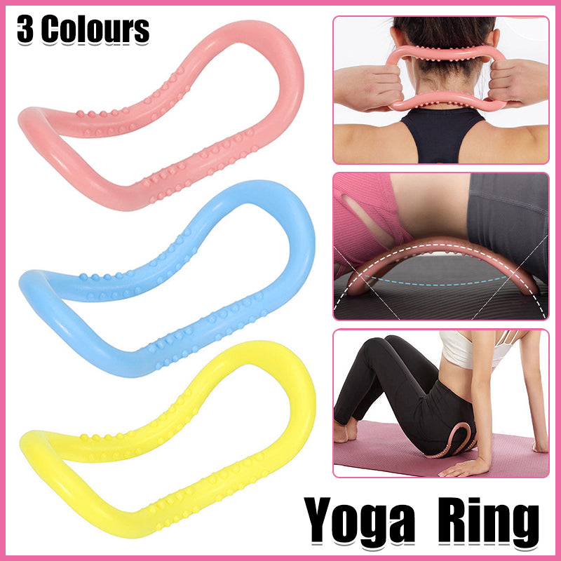 Yoga Pilates Ring for Stretching and Core Training - Blue - view 2
