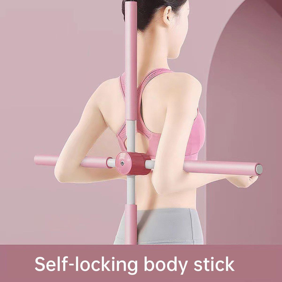 Yoga Posture Corrector Stick for Back and Shoulders - Pink - view 10