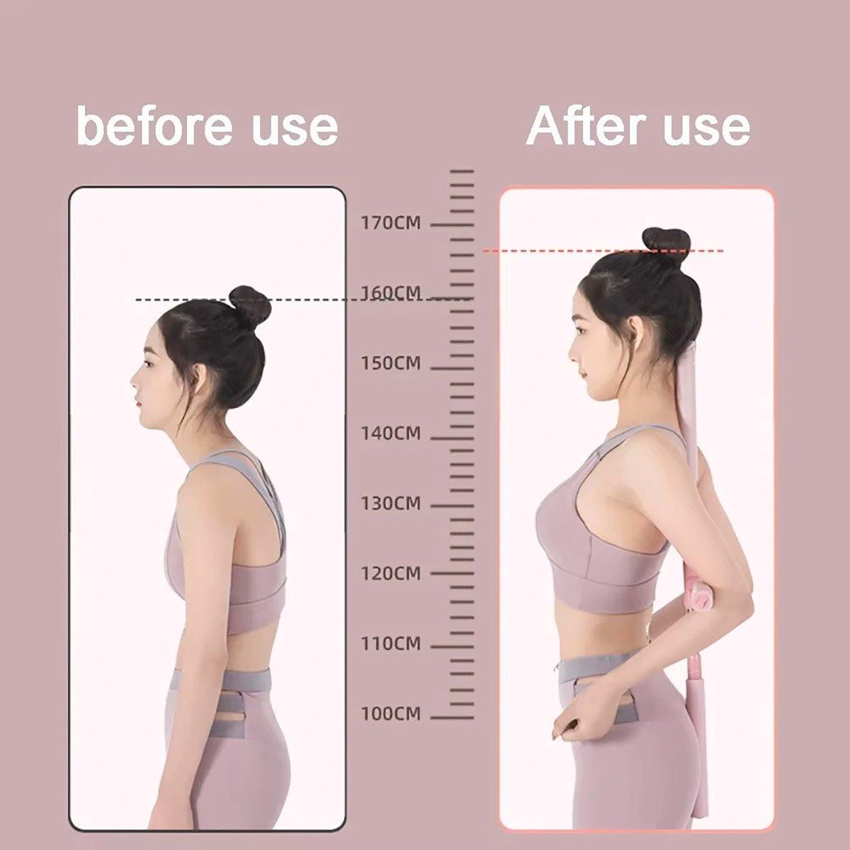 Yoga Posture Corrector Stick for Back and Shoulders - Pink - view 16